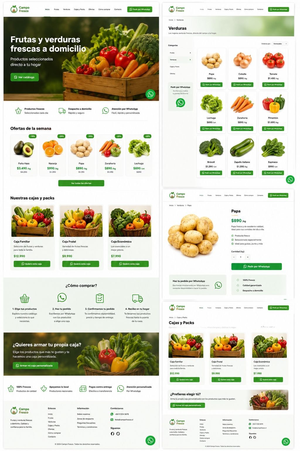 Mockup de Catálogo Frutas y Verduras